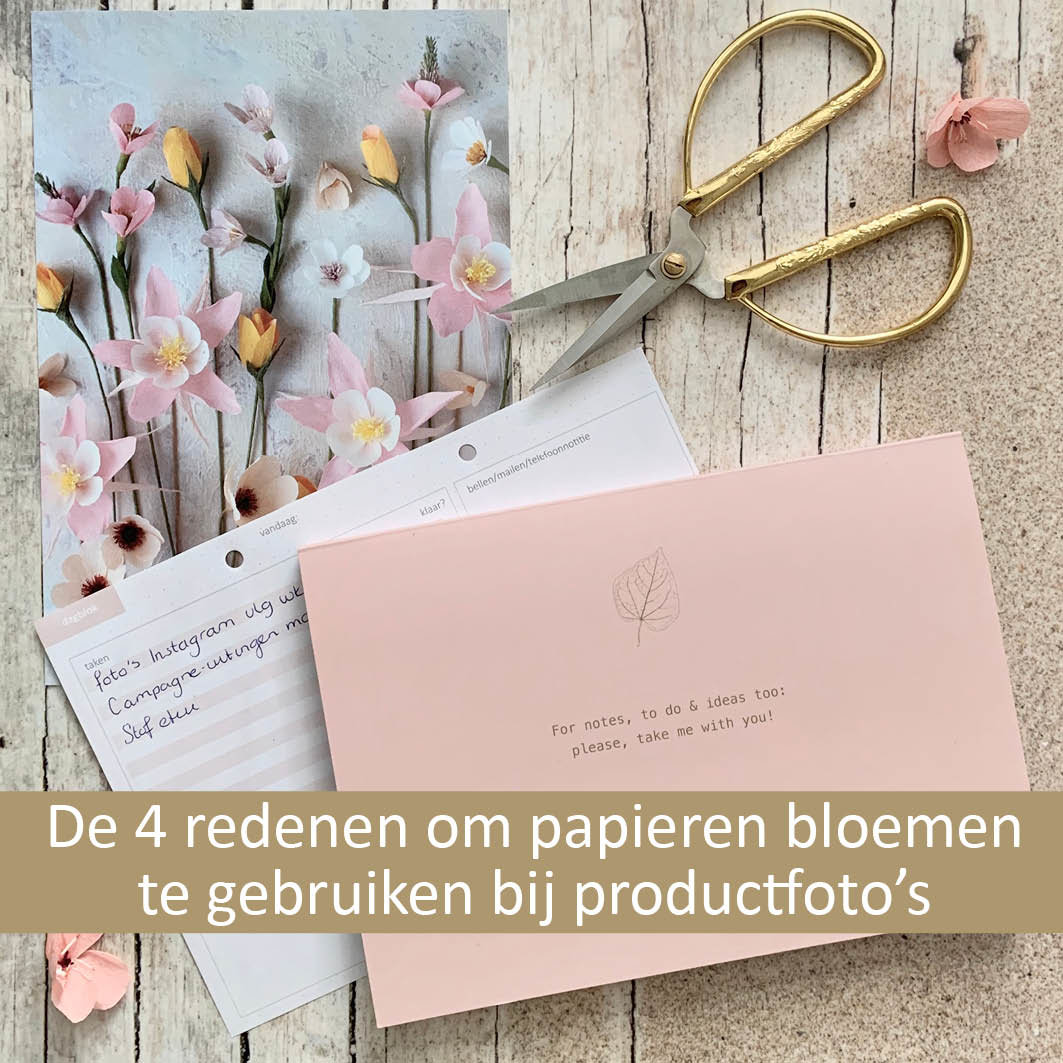 Boomgaard Gelijk Willen De 4 redenen om papieren bloemen te gebruiken bij productfoto's -  paper-time.nl
